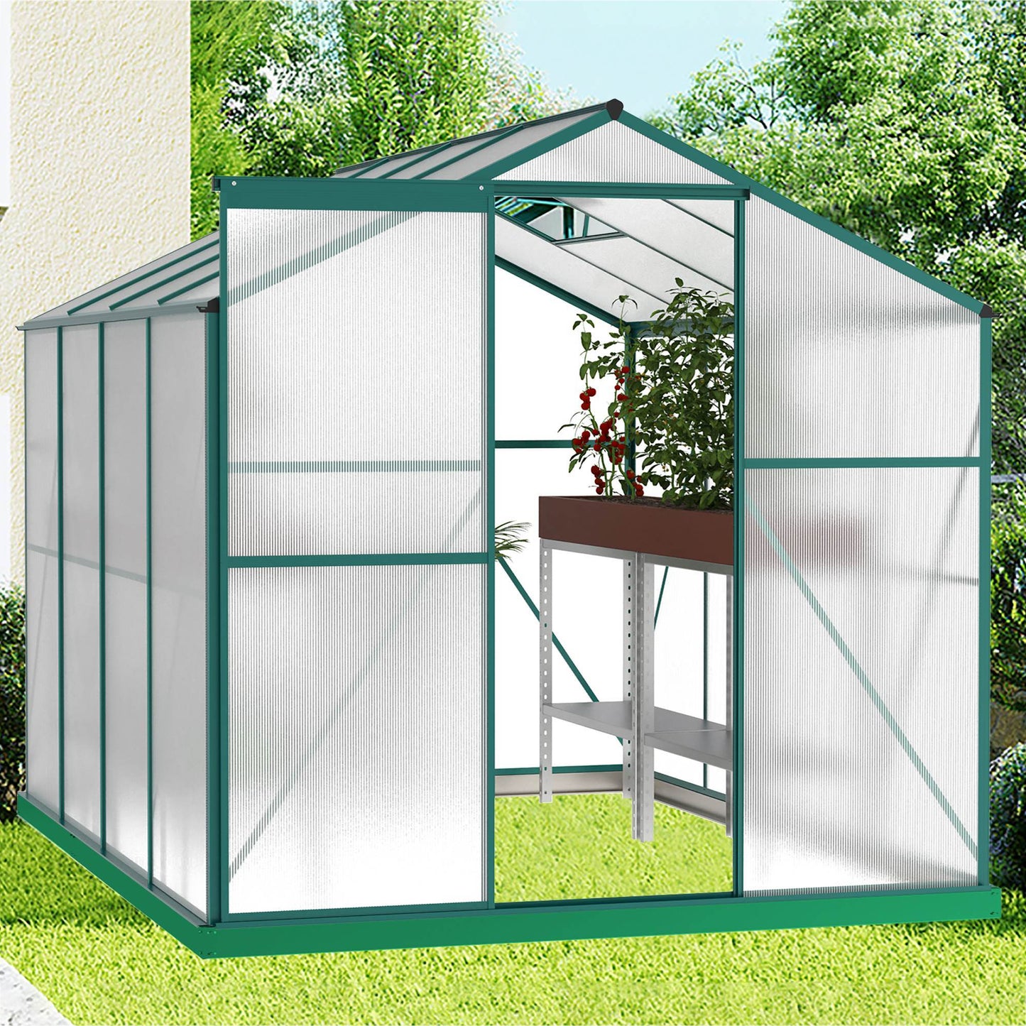 Polycarbonate Greenhouse 6X8 Ft
