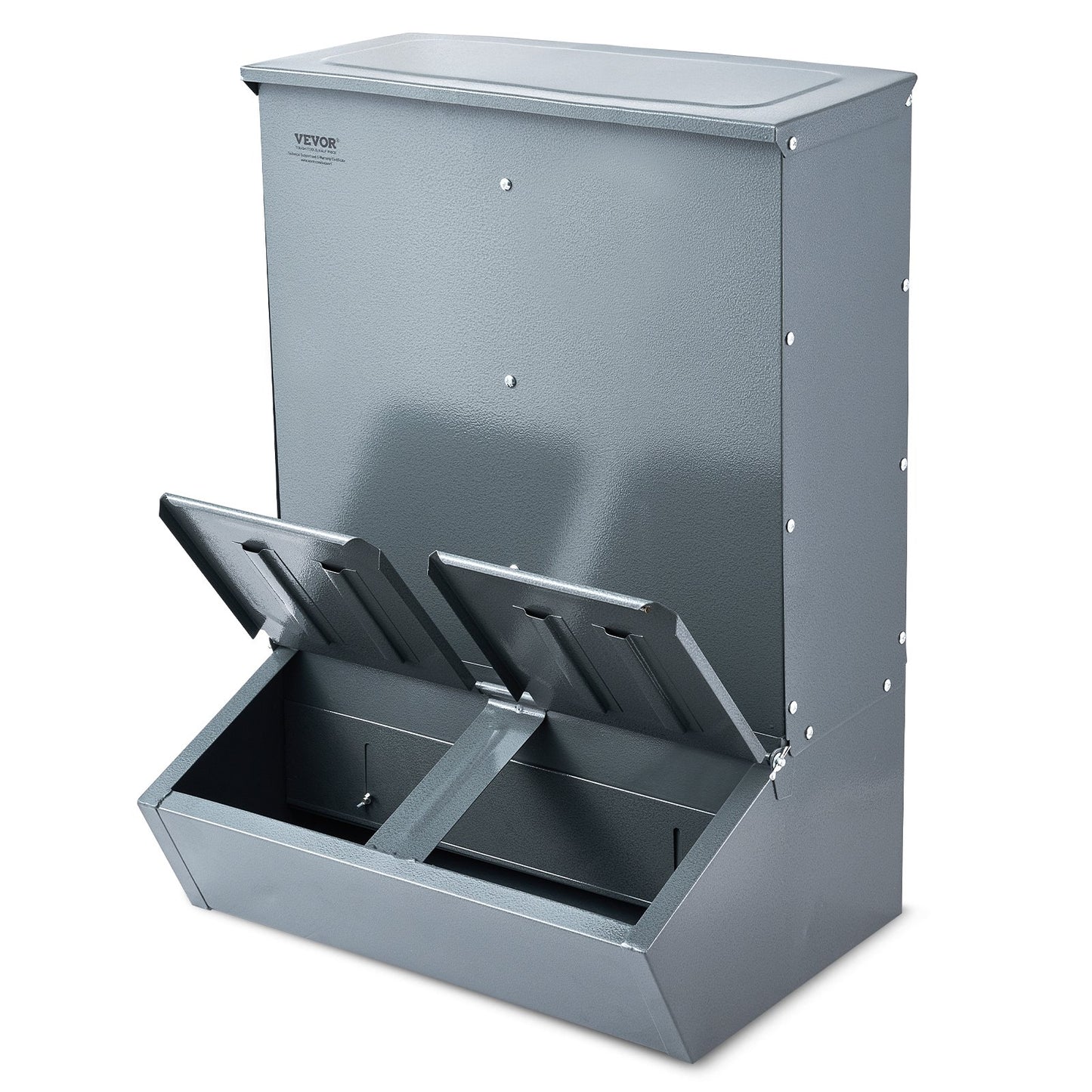 Hog Feeder, 3.7 Bushel Capacity, Double Door Pig Feeder