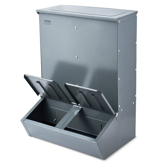 Hog Feeder, 3.7 Bushel Capacity, Double Door Pig Feeder