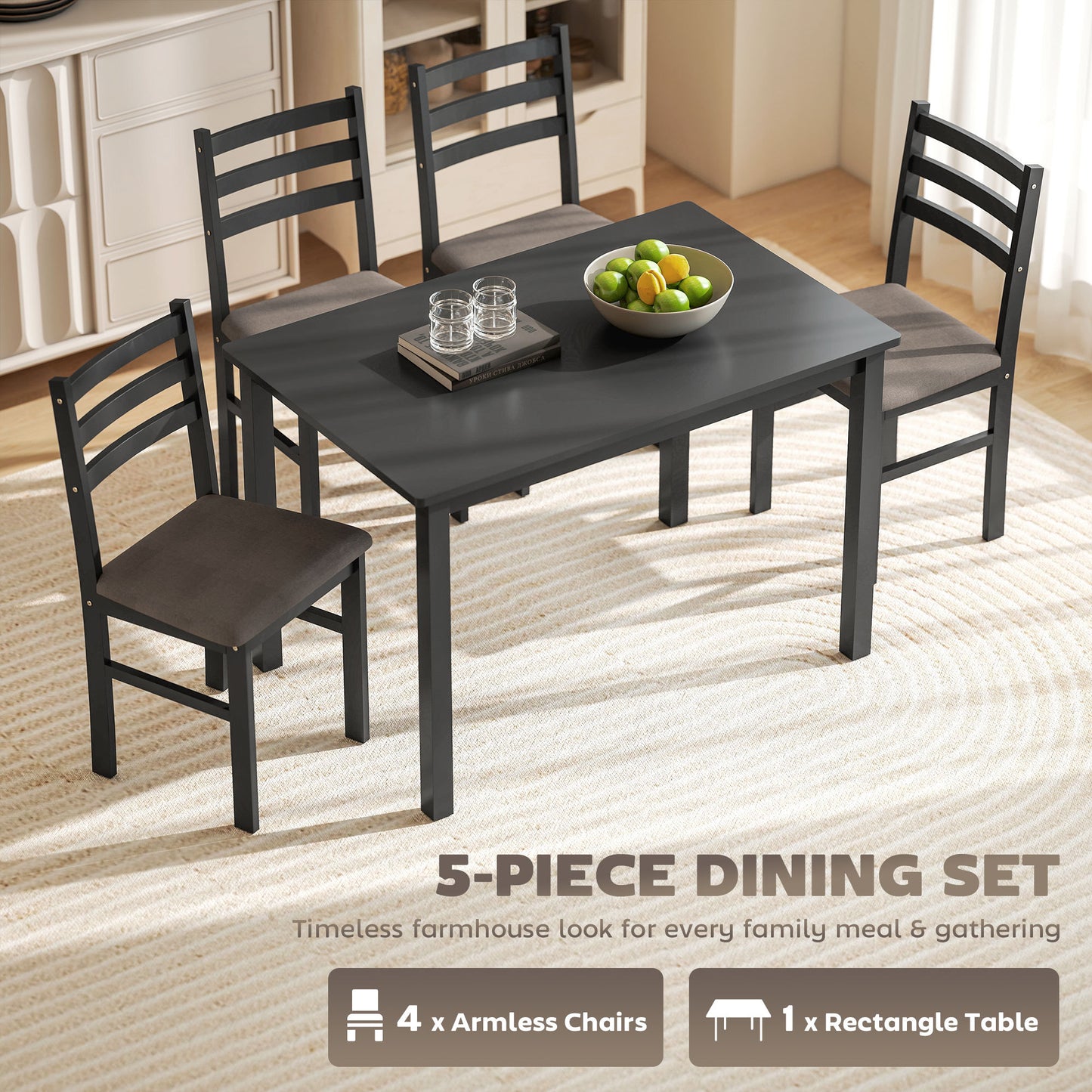 5-Piece Small Kitchen Table Set
