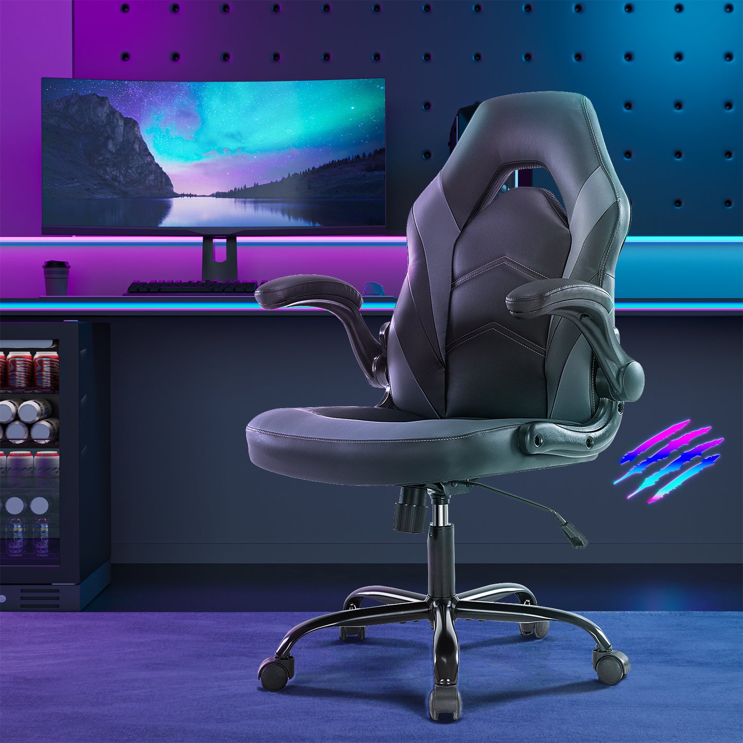 Swivel Computer Gaming Chair With Lumbar Support
