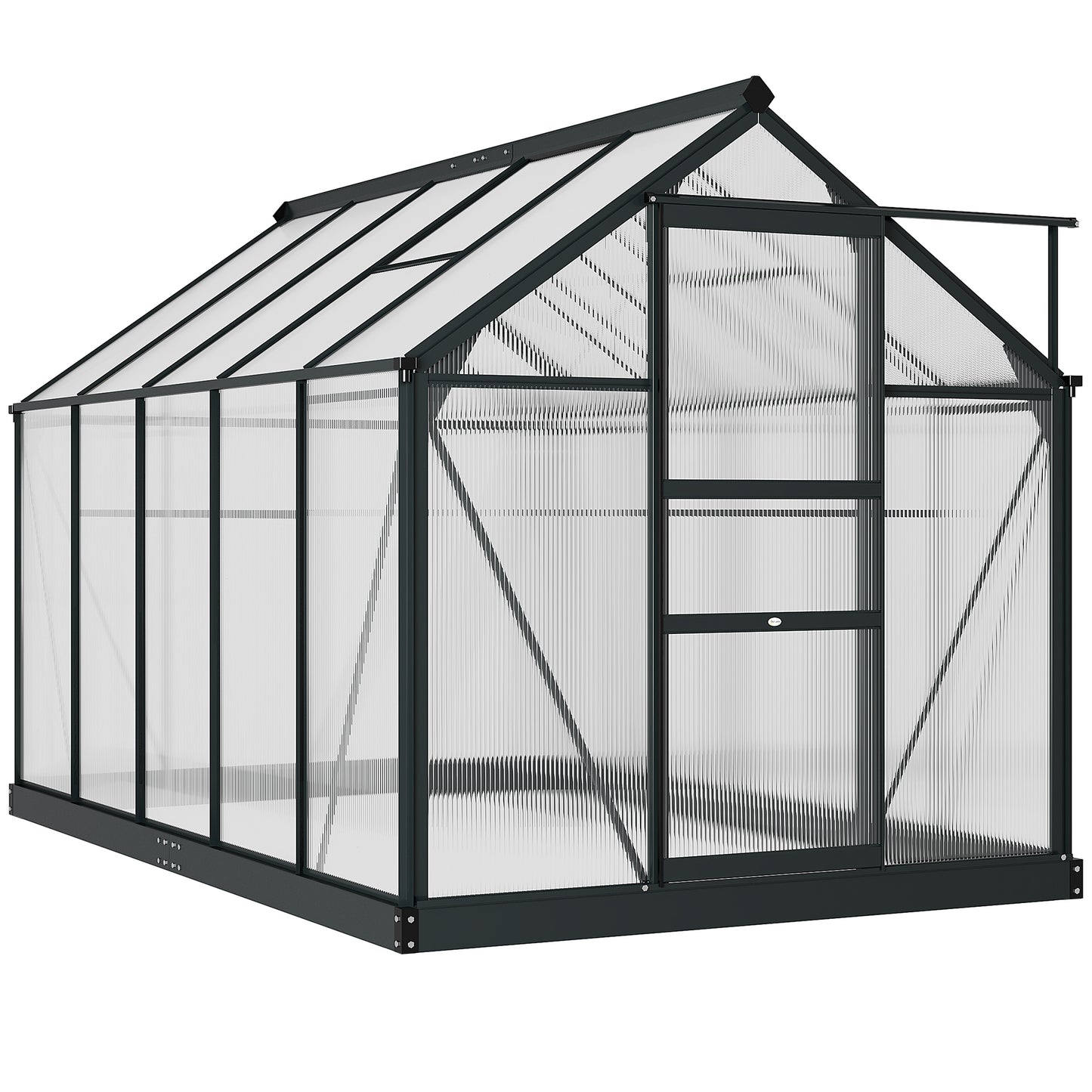 6.2' x 10.3' x 6.6' Outdoor Greenhouse with Walk-in Vent Door for Backyard Garden