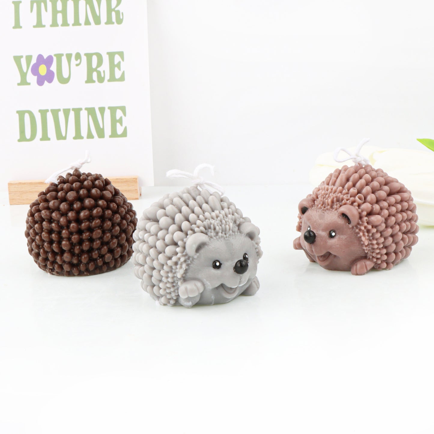 Simulation Hedgehog Candle Mold Silicone Epoxy Plaster Fondant Mold