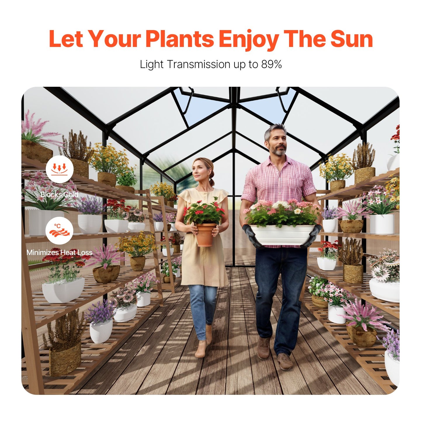 Polycarbonate Greenhouse, 8 X 10 Ft,