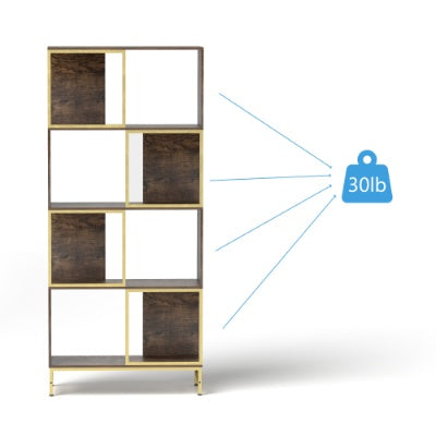 4-Tier Industrial Bookcase