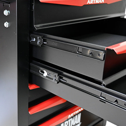 Rolling Metal Chest With 7 Drawers