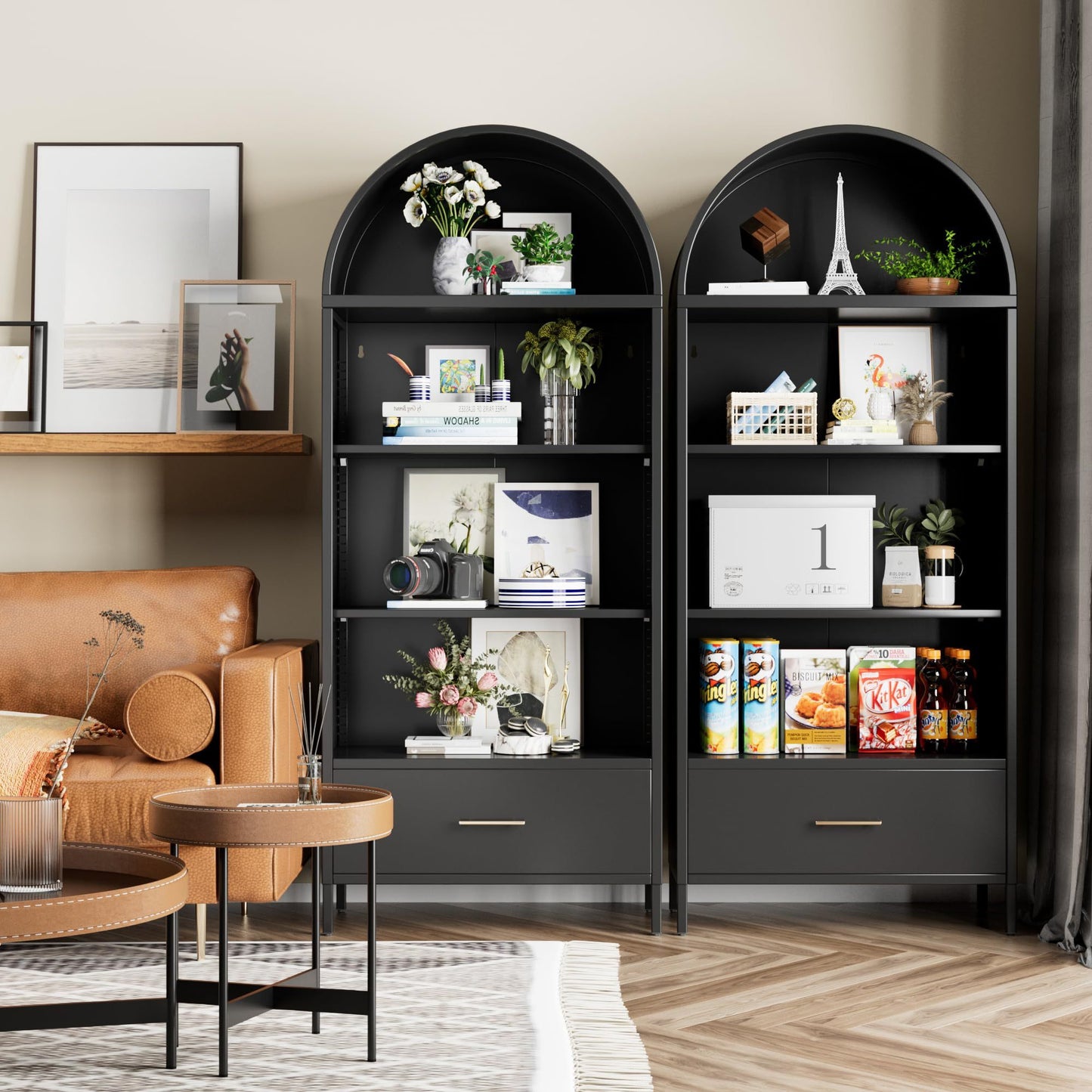 Metal Arched Bookshelf