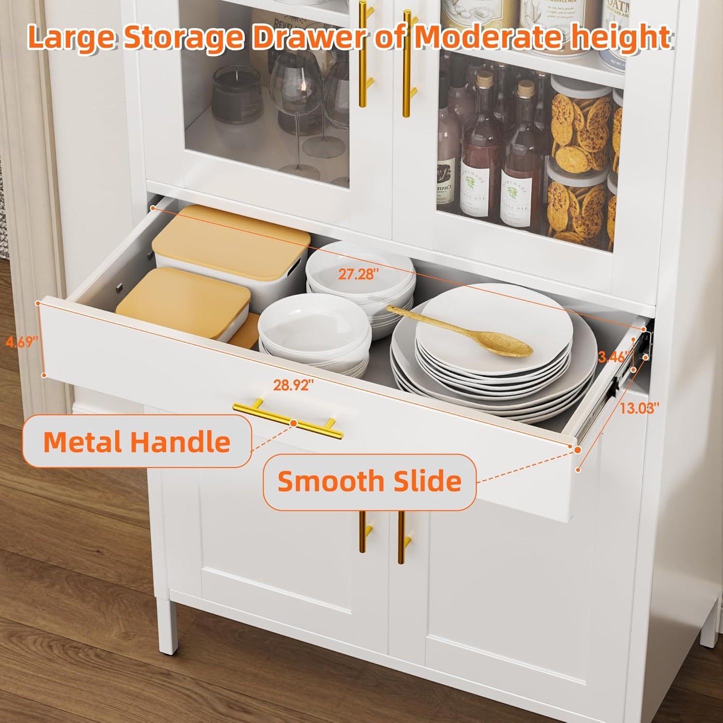 Tall Metal Arched Display Cabinet