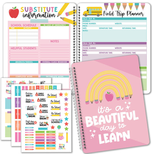 PINK UNDATED TEACHER PLANNER