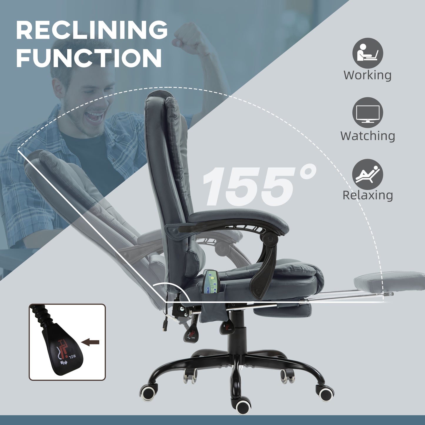 7-Point Vibrating Massage Office Chair
