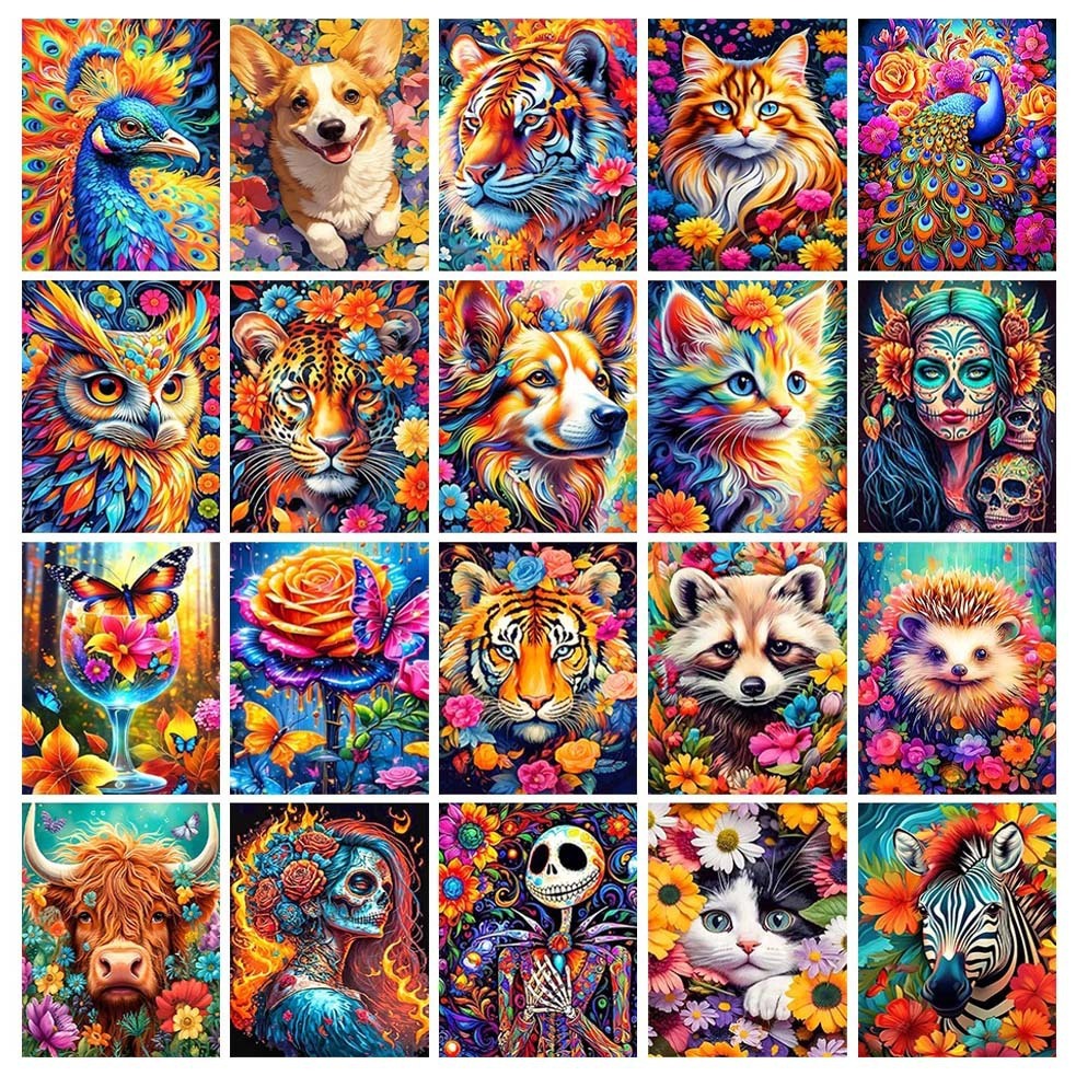 Diamond Painting Colorful Animals