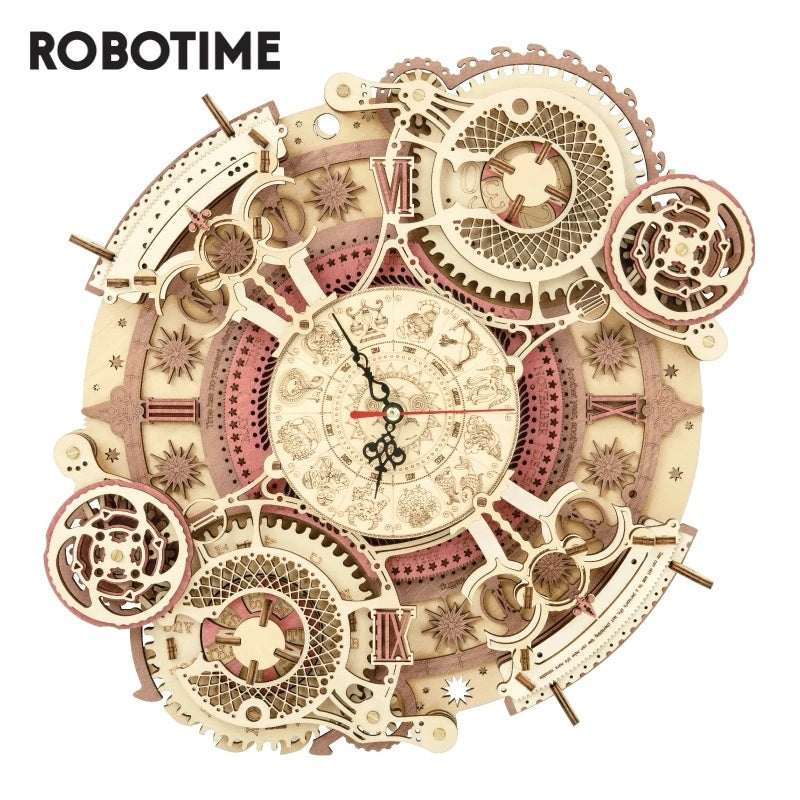 Robotime ROKR Zodiac Wall Clock 3D Wooden Puzzle