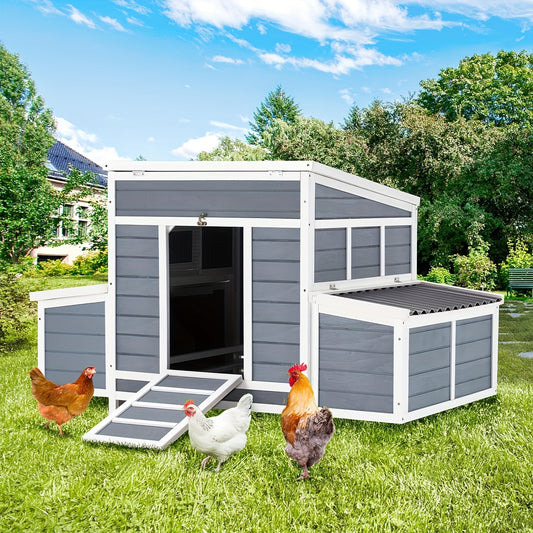 Wooden Chicken Coop 56" Wooden Chicken Coop with Nesting Box