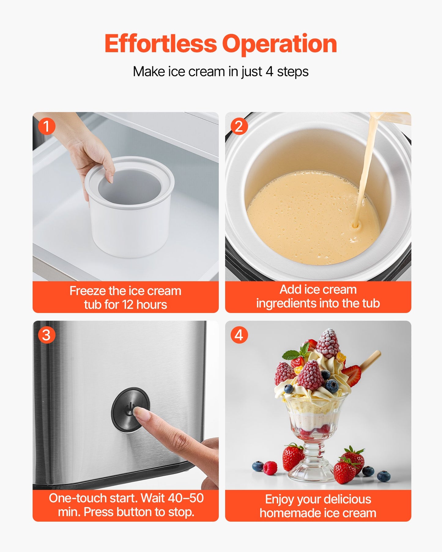 Ice Cream Maker, 2.11 Qt.