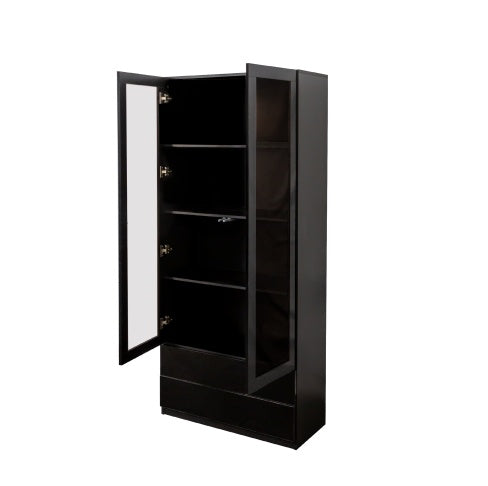Storage Cabinet With Glass Doors