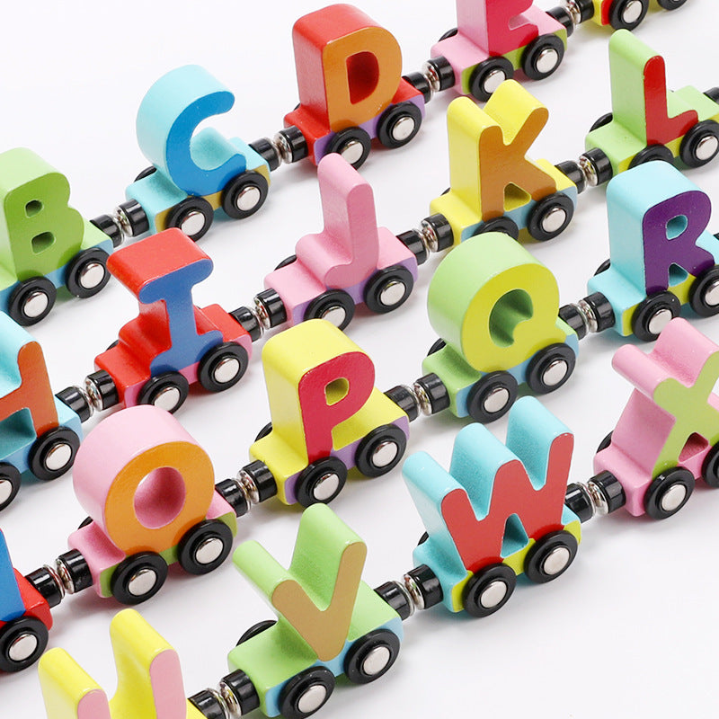 Magnetic Number Train Letter Building Blocks