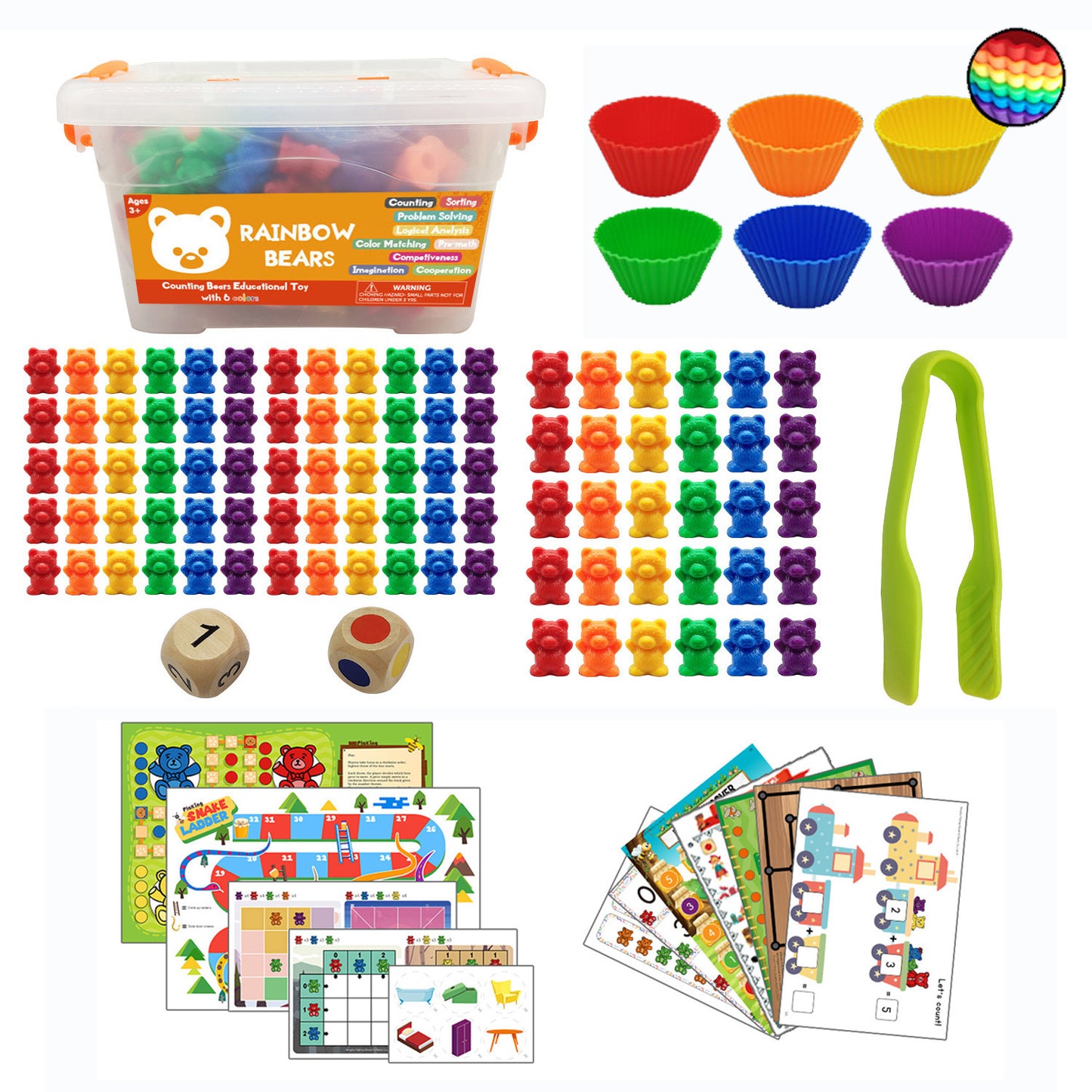 Rainbow Counting Bear Learning Aids