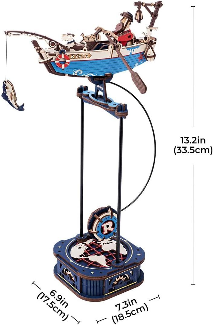 3D Wooden Puzzle Kit - Gravity Swing Series Gladiator Fighter With Moving Mechanism STEM Kit