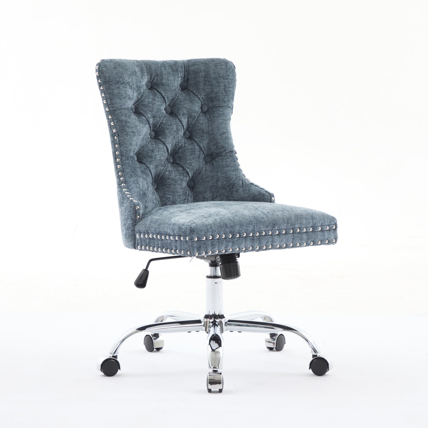 Modern Chenille Upholstered Tufted Button Home Office Chair
