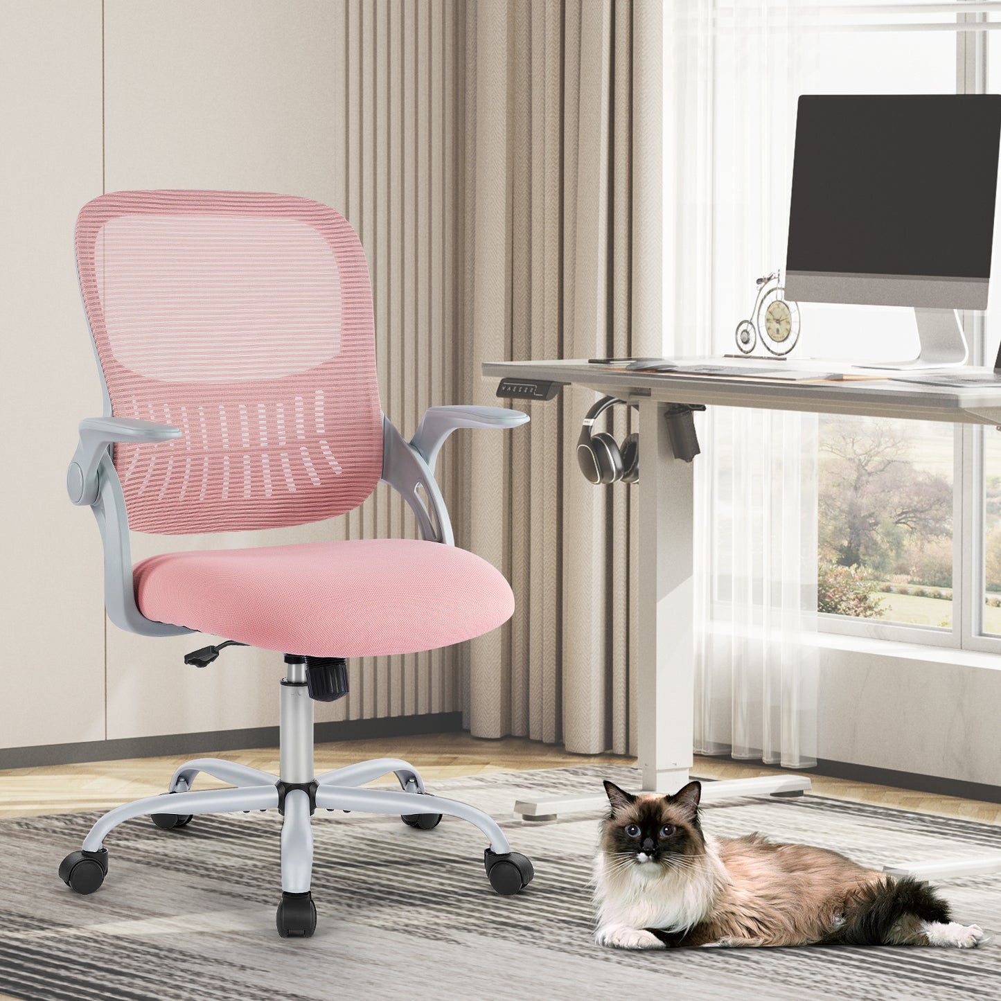 Tall Office Chair For Standing Desk With Adjustable