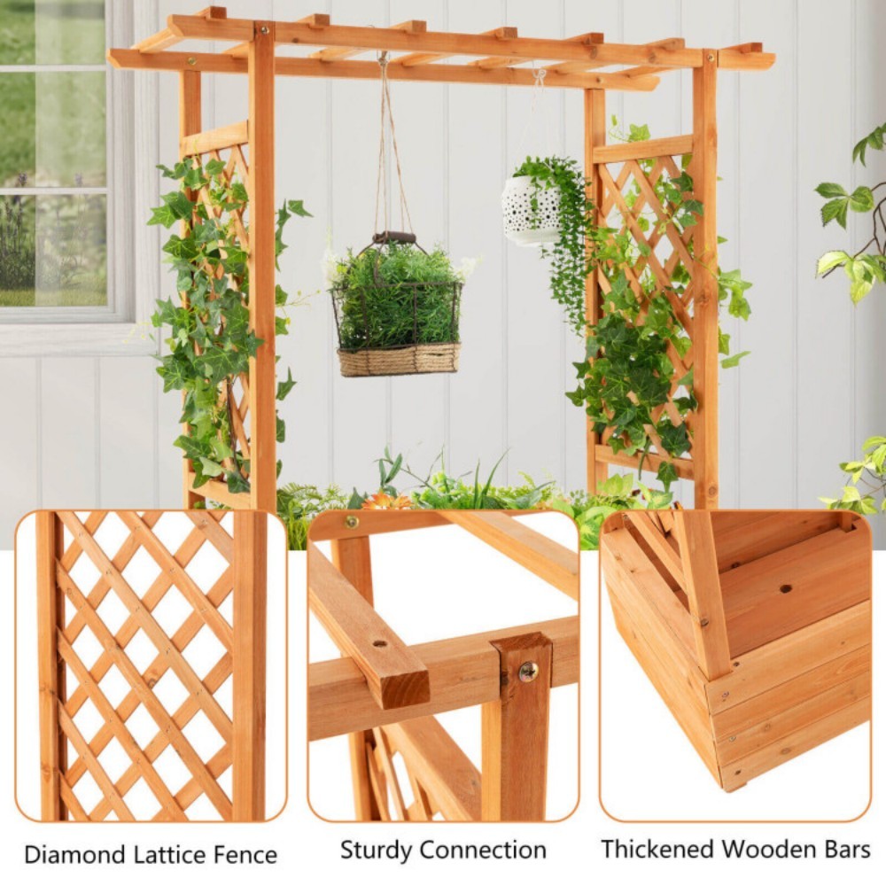 Raised Garden Bed With Trellis