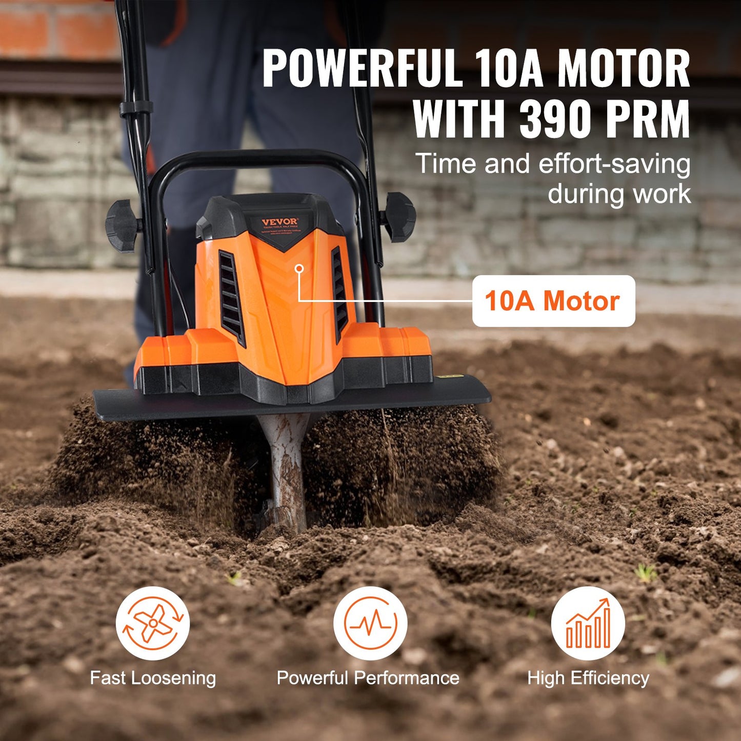 10 Amp Electric Garden Tiller, 14