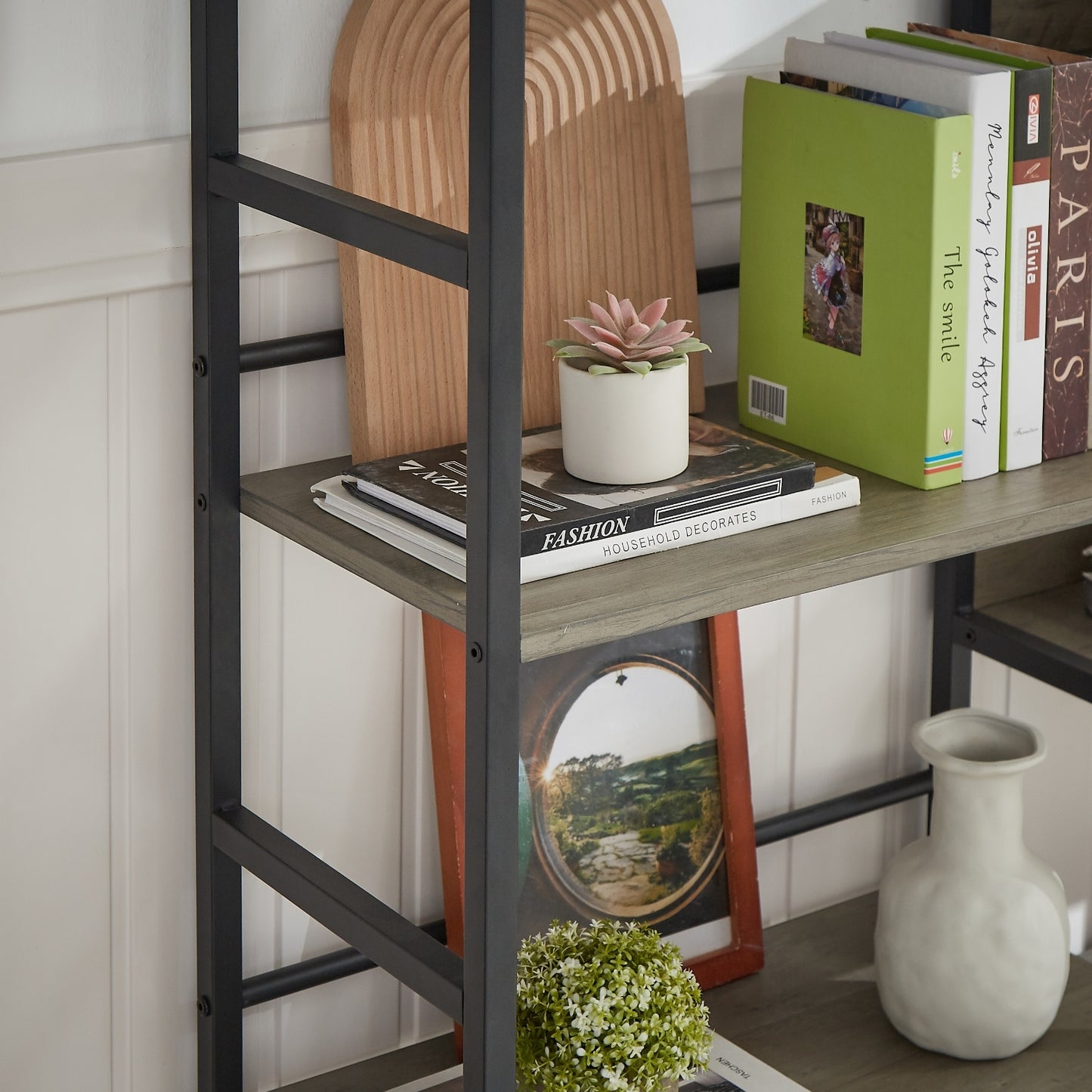 Triple Wide 5-Shelf Industrial Retro Bookshelves