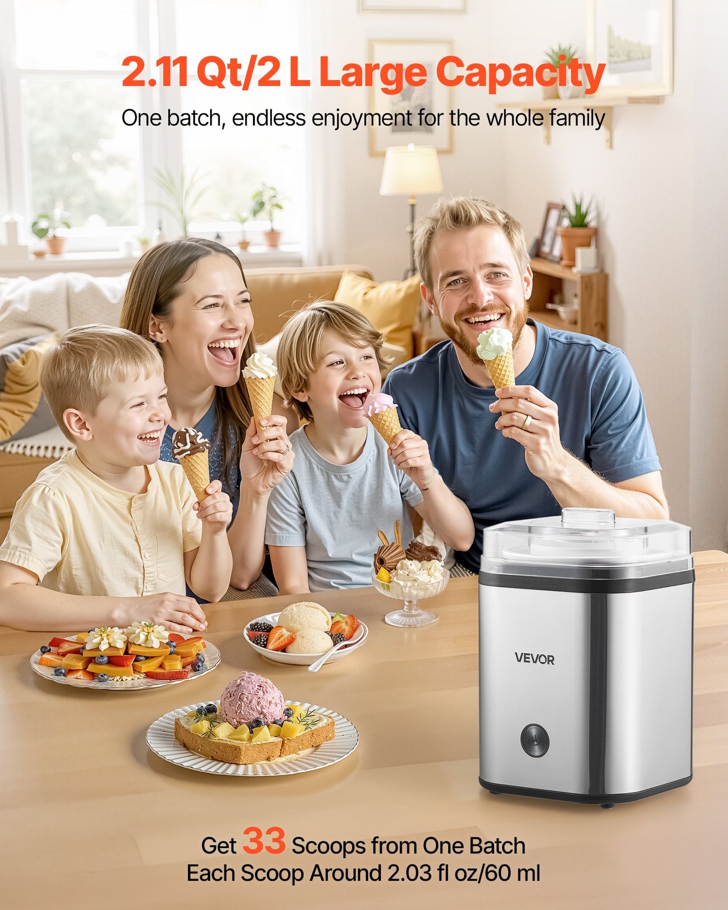 Ice Cream Maker, 2.11 Qt.