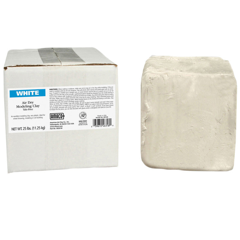 AMACO AIR DRY CLAY WHITE 25 LB