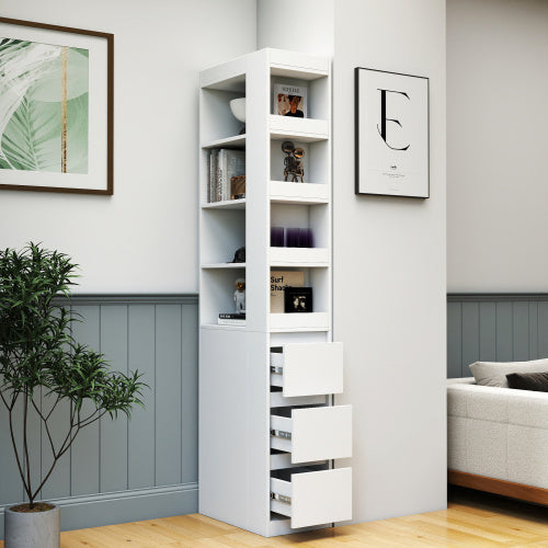 Modern Wooden Tall Bookshelf