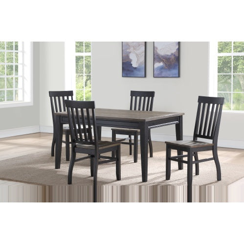 Farmhouse 5pc Table Set Two-Tone Finish